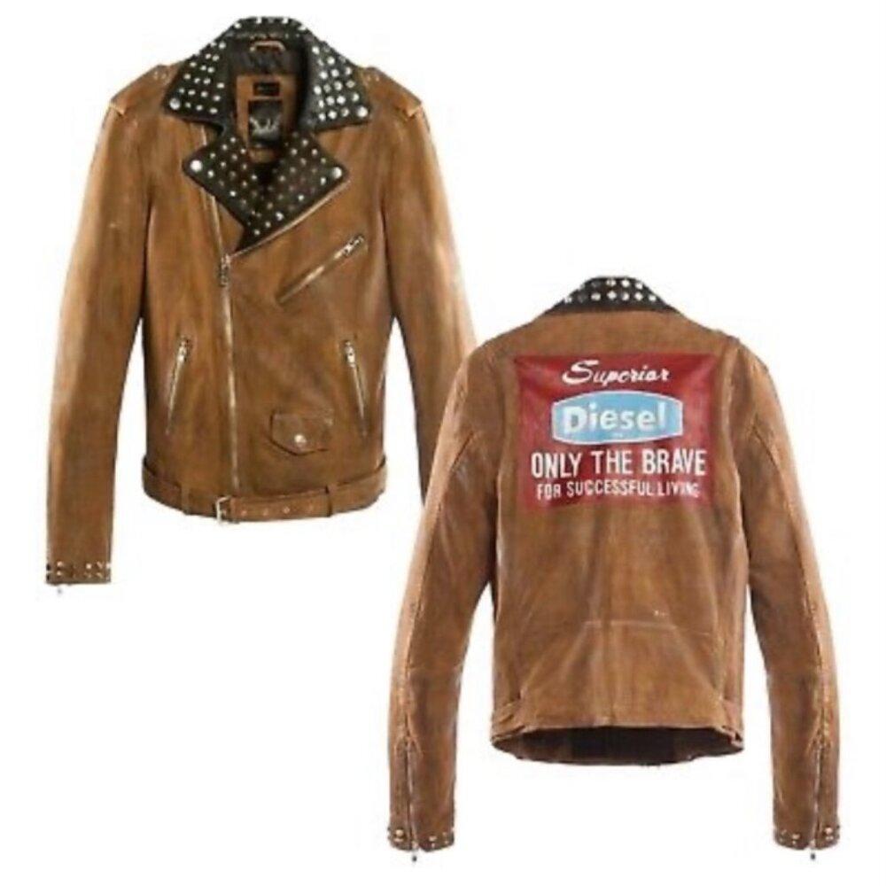 The Diesel L-Ulisses Leather Jacket SS2015 Size S